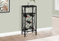 Home Bar, Wine Rack, Black Metal, Transitional Black Metal