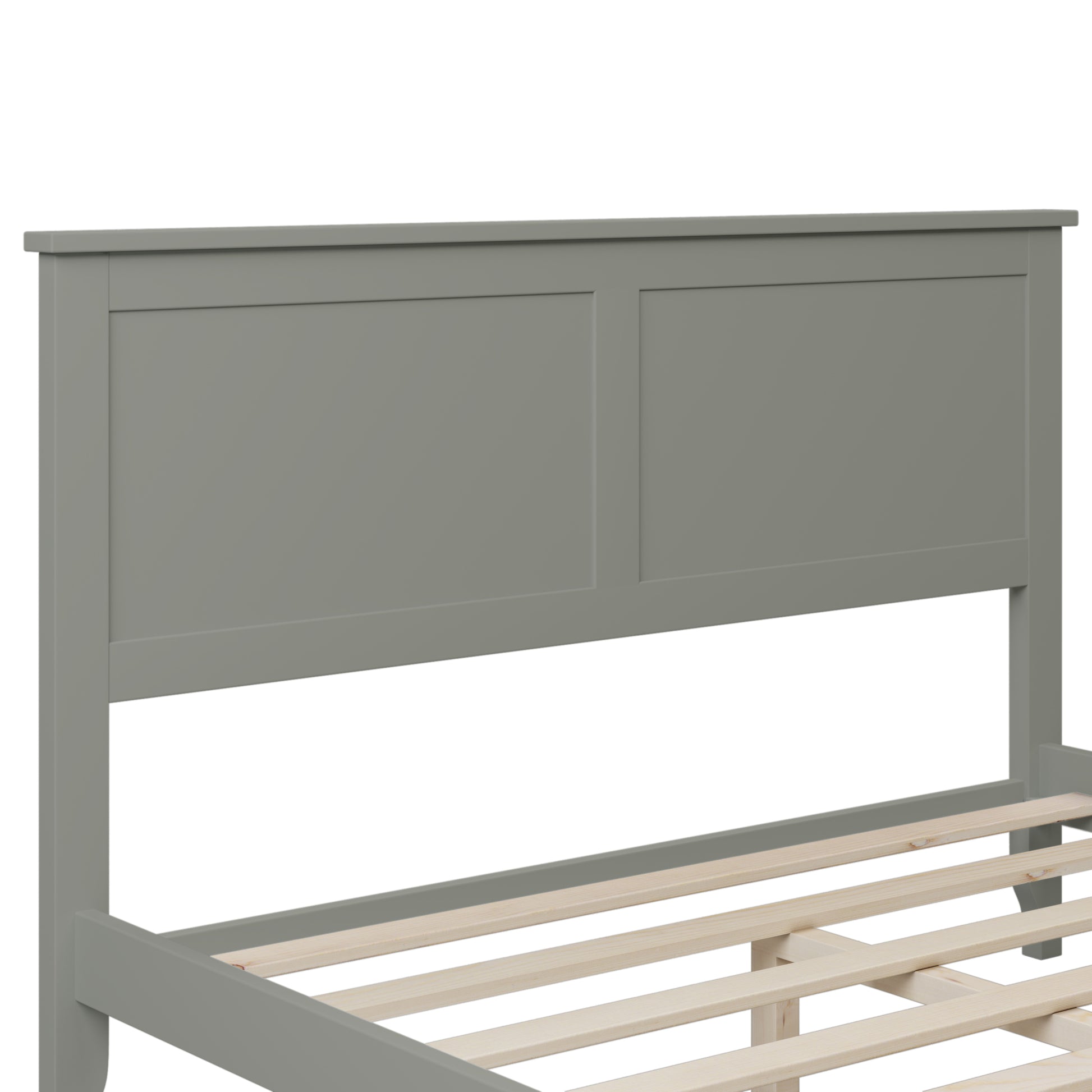 Modern Gray Solid Wood Full Platform Bed Old Sku:Wf283524Aae Full Gray Solid Wood