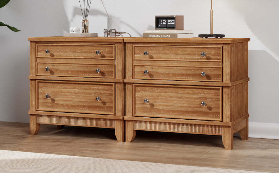 Hazel 3 Drawer Hazel 3 Drawer Side Table For Living Room, Hallway, Entryway, Set Of Two Old Sku:Bs315640Aad Natural Solid Wood