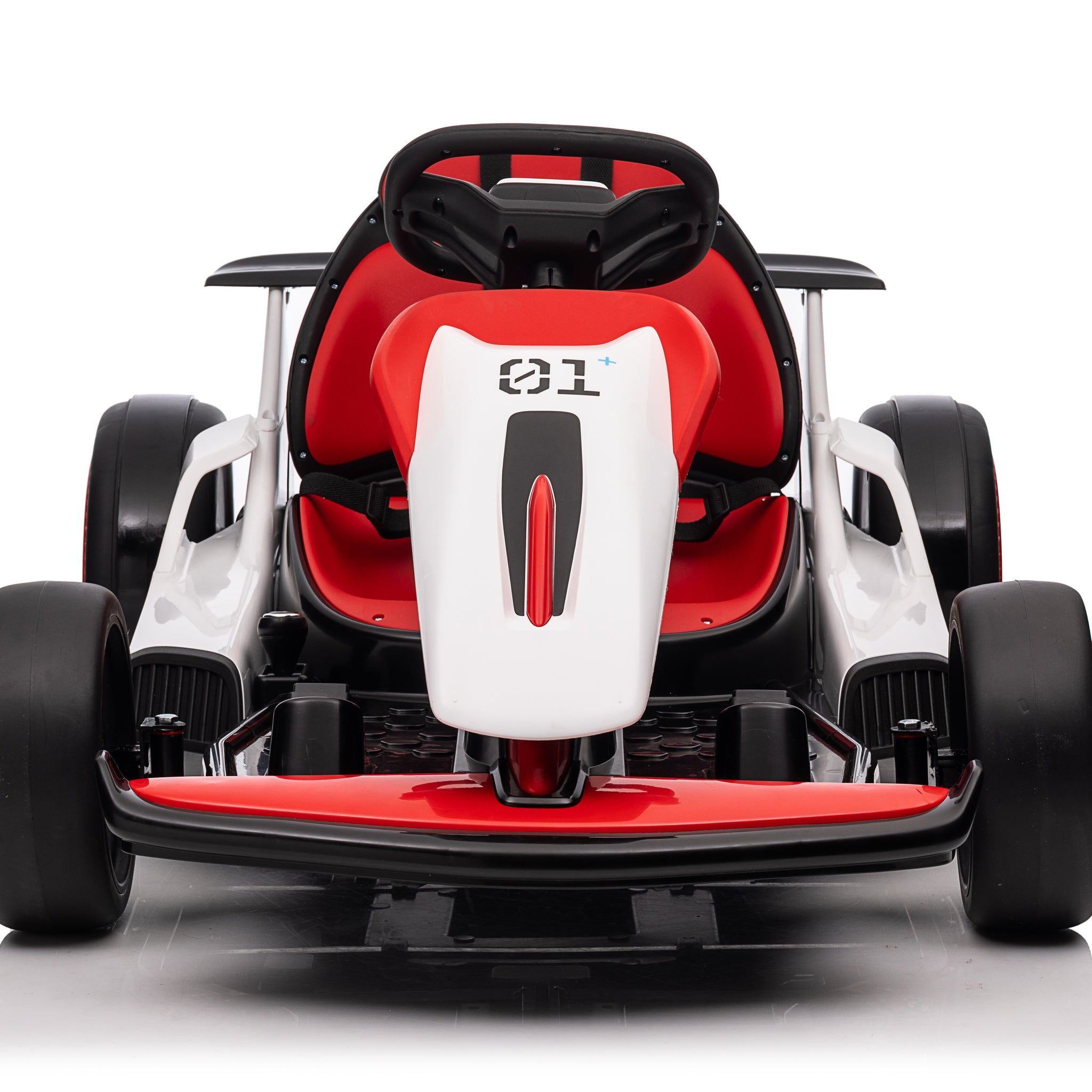 Electric Go Karts, Battery Powered Ride Karts Suitable For Children Aged 6 15, Outdoor Drift Red Abs