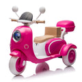 12V Two Seater Kids Ride On Electric Motorcycle,Three Wheels Kids Toy With Slow Start,Multi Function Player,Usb,Bluetooth, Light,Backseat Flip Adult Seat, Oversized Storage Box For Kids Aged 3 6.