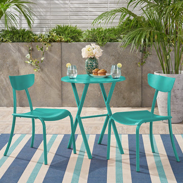 Taro Bistro Set Teal Iron