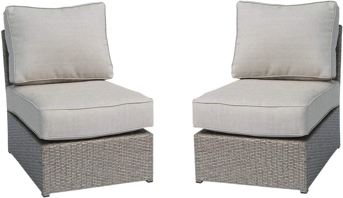 Patio Lounge Chairs Yes Sectional Grey Mix Rust Resistant Frame Stain Resistant Cushions Garden & Outdoor Modern 2 Person Seating Group Foam Wicker