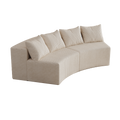 Corduroy Curved Sectional Sofa With Four Pillows,Curved Symmetrical Modular Semi Circular Sofa Sectional For Bedroom, Living Room, Office For Leisure Or Nap, Reading Room, And Lobby Two Modules