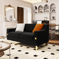 Fx P85 2S Bk 2 Seats Sofa Black Velvet 2 Seat