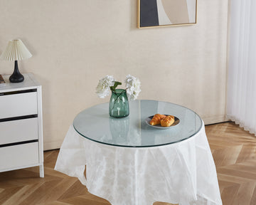 Tempered Clear Glass Top,60Cm Clear Glass