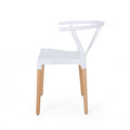 Plastic Dining Chair Set Of 2 White Polypropylene