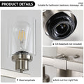 Modern 4 Light Bathroom Vanity Light Fixture Brushed Nickel Finish With Clear Glass Shades, Perfect For Bathroom, Vanity, And Dressing Area Lighting No Bulbs Brushed Nickel Glass,Iron