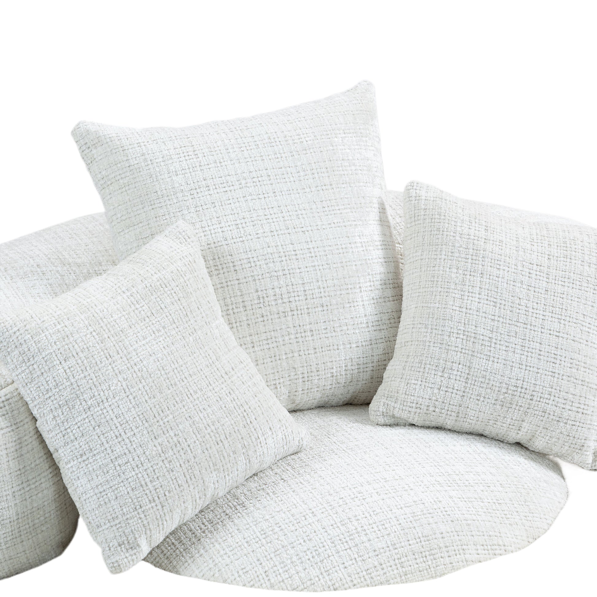 Coolmore Lazy Sofa Durable Comfort Lounger High Back Bean Bag Chair Couch With Three Pillows For Adults And Kids, Indoor & Outdoor, Single Gaming Sofa Chair For Bedroom,Office Beige Chenille Beige Foam Chenille 1 Seat