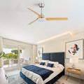 52 Inch Ceiling Fan With 22W Led Light And Remote Control 5 Abs Blades For Living Room Brushed Nickel Abs