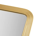 Rounded Rectangle Fluted Wall Mirror Gold See Below Gold Mirror