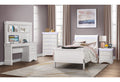 Charlston White Twin Bed White Solid Wood Mdf