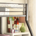 Sandy Brown Bunk Bed Box Spring Not Required Twin Brown Metal Bedroom Contemporary Metal