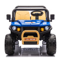 24V Xxxl Kids Ride On Utv W Parents Remote Control,Two Seater,Automatic Tipping Bucket,Rear Wheel Suspension,Slow Start,Portable Handle,Safety Belt,Led Light,Usb,Mp3,Bluetooth,Horn For Kids Aged 3 8. Blue 50 99 Lbs Polypropylene