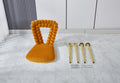 Orange And Gold Modern Chair Set Of 2 With Iron Tube Legs, Soft Cushions And Comfortable Backrest, Suitable For Dining Room, Living Room, Cafe,Hairball Back Orange Fabric