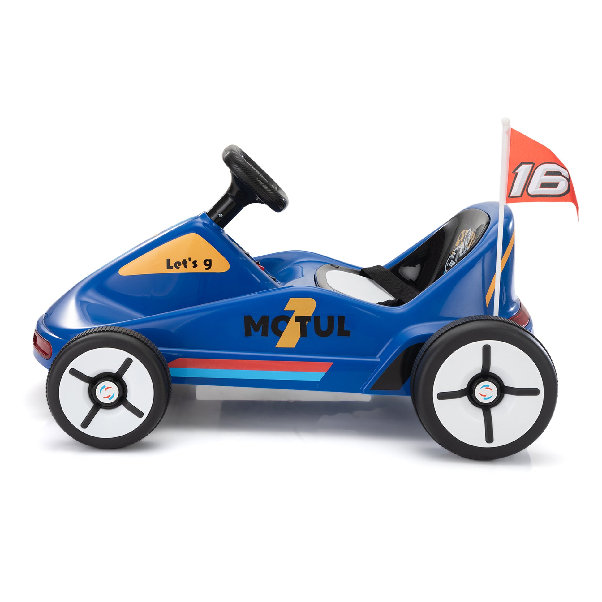 12V Kids Ride On Go Kart, Electric 4 Wheeler Car With Remote Control, Cushioned Seat, Led Lights, Mp3 Music, Bluetooth, Pedal Control, Battery Powered Vehicle For 3 8 Years Old, Blue Blue Polypropylene