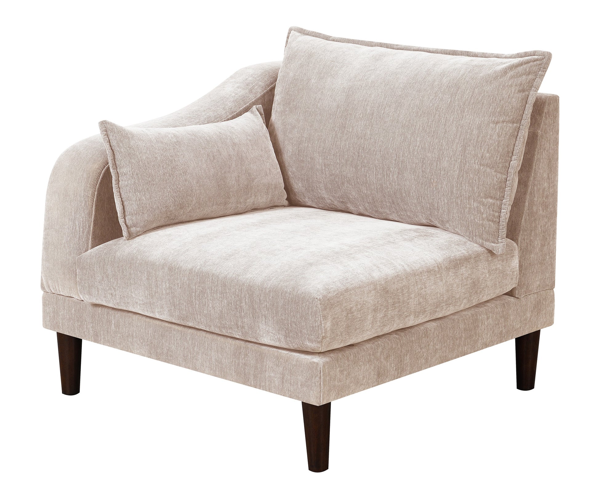 Modern Gorgeous 6Pcs Modular Sectional Set Armless Chairs One Arm Chair Ottoman U Shaped Couch Living Room Furniture Pink Primary Living Space Cushion Back Classic,Contemporary,Modern Modular