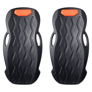 2Pcs Plastic Creeper 42 Inch With Carrying Bag Blow Molded Ergonomic Hdpe Body With Padded Headrest & Dual Tool Trays 330 Lbs Capacity Orange Black Hdpe