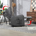 Coolmore Recliner Chair, Electric Recliner Chairs For Adults, Side Pocket Power Reclining Chair Pocket Springs Seat Cushion, Corduroy Fabric Recliner Sofa For Living Room, Bedroom, Home Theater Dg Dark Gray Foam Corduroy