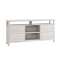 Versatile White Oak Tv Stand Buffet With Two Tier Shelving And Eight Button Tufted Drawers For Modern Spaces White Oak 60 69 Inches Mdf