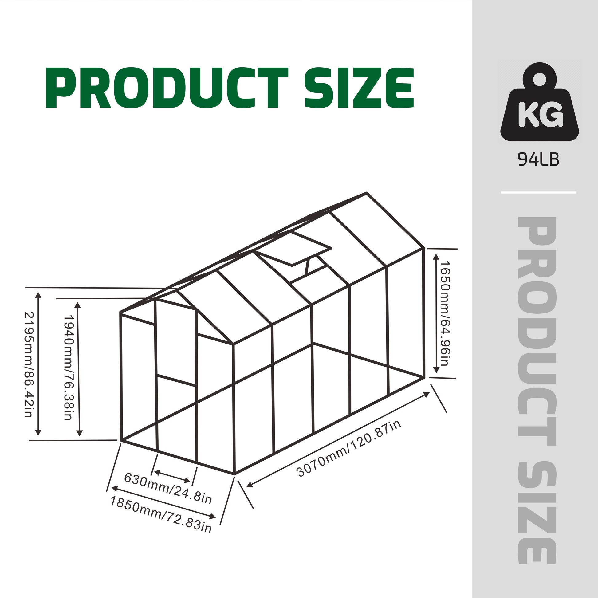 Newly Marketed Gain Height Windproofaluminum Greenhouse 6X10 Ft Polycarbonate Greenhouse Raised Base And Anchor Aluminum Heavy Duty Walk In Greenhouses For Outdoor Backyard In All Season Green Aluminium Alloy