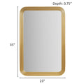 Rounded Rectangle Fluted Wall Mirror Gold See Below Gold Mirror