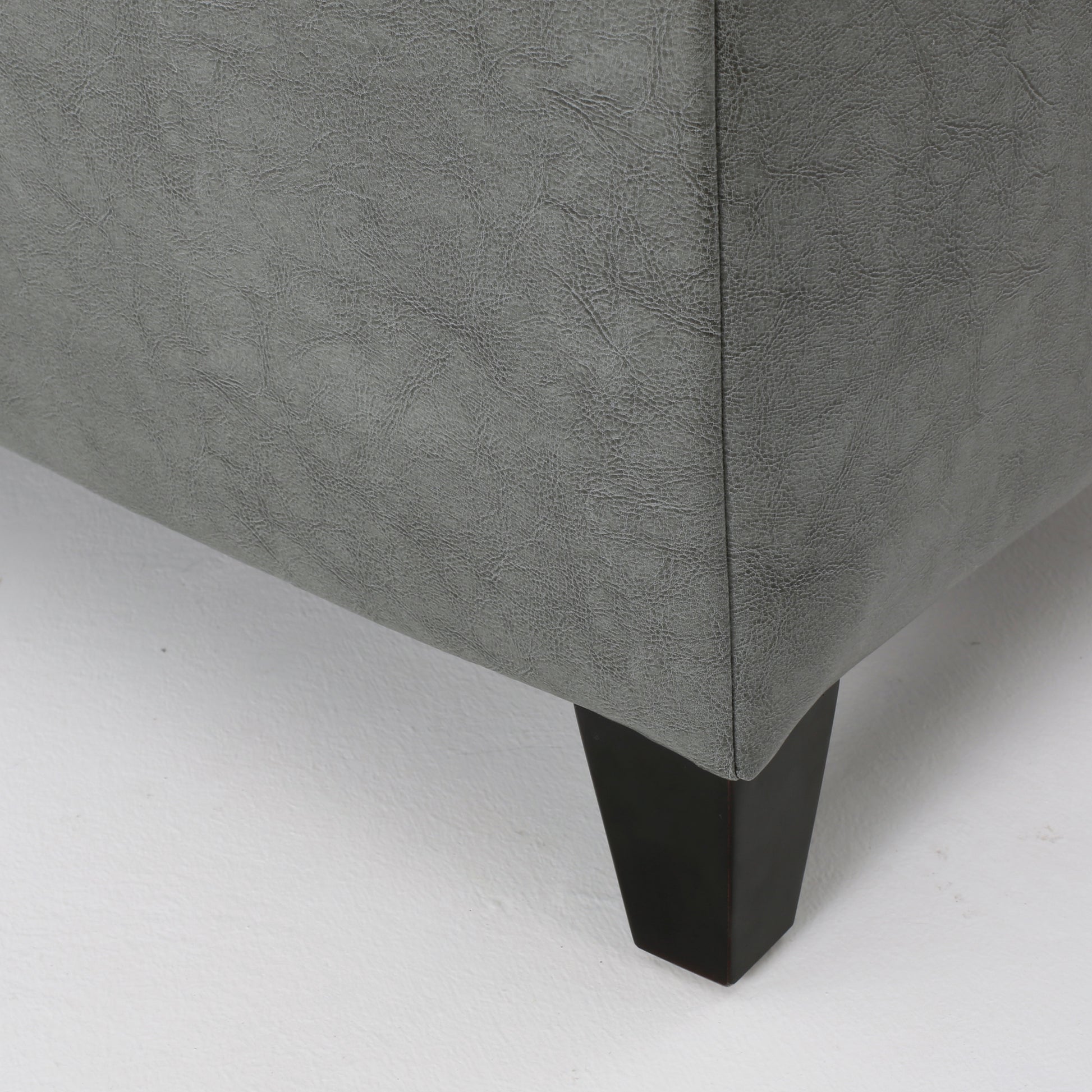 Glouster Storage Ottoman V2 Dark Grey Pu