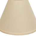 Deep Cone Hardback Lampshade With Washer Fitter, Beige Color Fabric Lampshade For Table Lamps, Natural Linen, 5