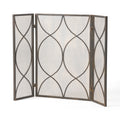 Fire Screen Black Gold Iron