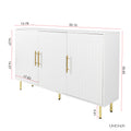 3 Door Large Storage Sideboard With Gold Handles For Kitchen, Dining Room And Living Room.55.12