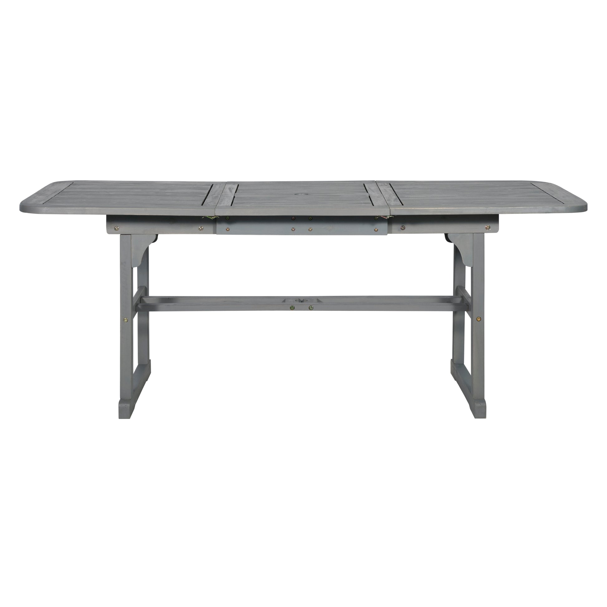 Modern Slat Top Solid Acacia Wood Butterfly Outoor Dining Table Grey Wash Gray Wash Polyester Acacia Wood