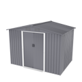 Outdoor Storage Shed 8 X 6 Ft Large Metal Tool Sheds, Heavy Duty Storage House With Sliding Doors With Air Vent For Backyard Patio Lawn To Store Bikes, Tools, Lawnmowers Dark Grey Dark Grey