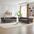 Fx 3 Seats 3 Seats Combo Sofa Modern Living Room Sofa With Solid Wood Frame And Wooden Feet, 4 Cushions, Apartment Sofa Furniture For Living Room, Living Room, Office Grey Wood Pine Foam Fabric 6 Seat
