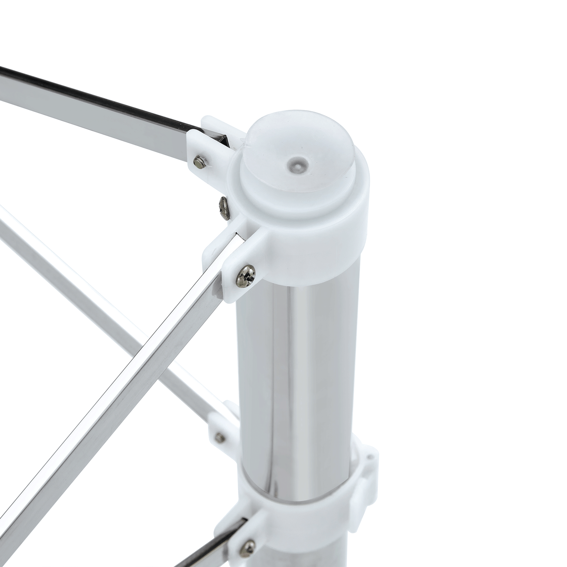 Simple Silver Stainless Steel Folding Table Frame Multifunctional, Space Saving.Folding Table Frame,Silver Stainless Steel Material,Only Table Leg.5.5*5.5*28.7 26.3*26.3*28.7 Inch. Silver Metal