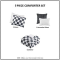 Checkered Comforter Set Twin Twin Xl Twin Multicolor Polyester