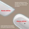 55 Inch Acrylic Freestanding Bathtub Contemporary Soaking White Tub With Overflow And Pop Up Drain Matte White Matte White Oval Bathroom Freestanding Tubs Matte Less Than 59 In Contemporary,Modern Soaking Center Fiberglass Acrylic