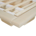 Queen Size Upholstered Floating Bed With Led Light And Usb Port, Velvet, Beige, Hydrualic Platform Bed Queen Beige Velvet