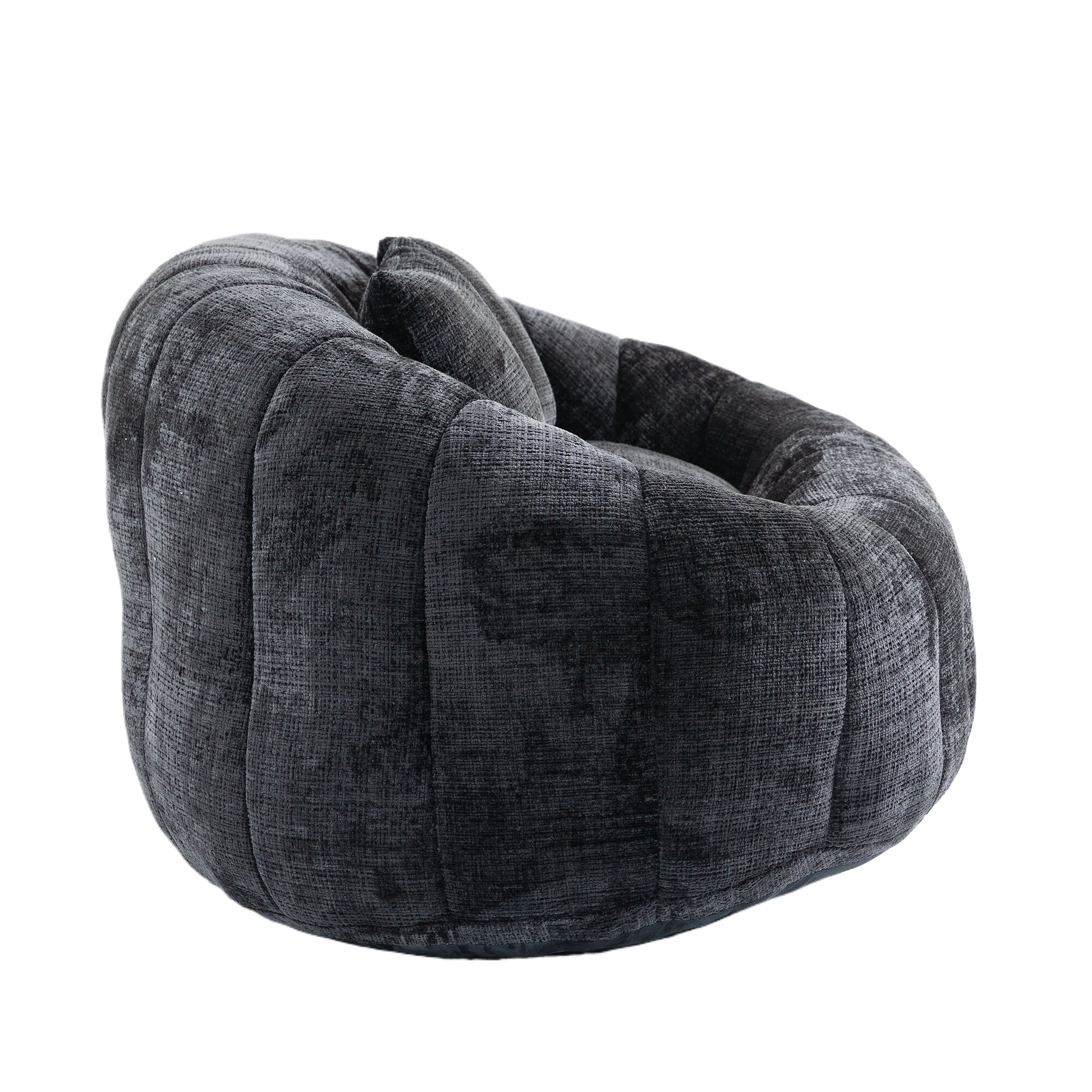 Coolmore Bean Bag Sofa Lazy Sofa Durable Comfort Lounger High Back Bean Bag Chair Couch For Adults And Kids, Indoor & Outdoor, Accent Floor Soft Lounge Chair Black Chenille Black Foam Chenille 2 Seat