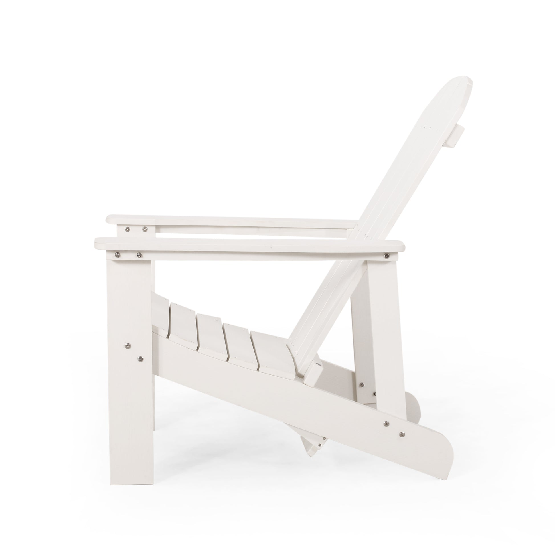 Hunter Adirondack Chair With Hideaway Ottoman White Wood