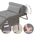 Sofa Bed,Chair Bed,Sleeper Couch,4 In 1 Multi Function Folding Ottoman Bed With Slide Storagepocket For Living Room,Bedroom,Hallway Dark Gray Espresso Bedroom Mid Century Modern Oak Upholstered Fabric