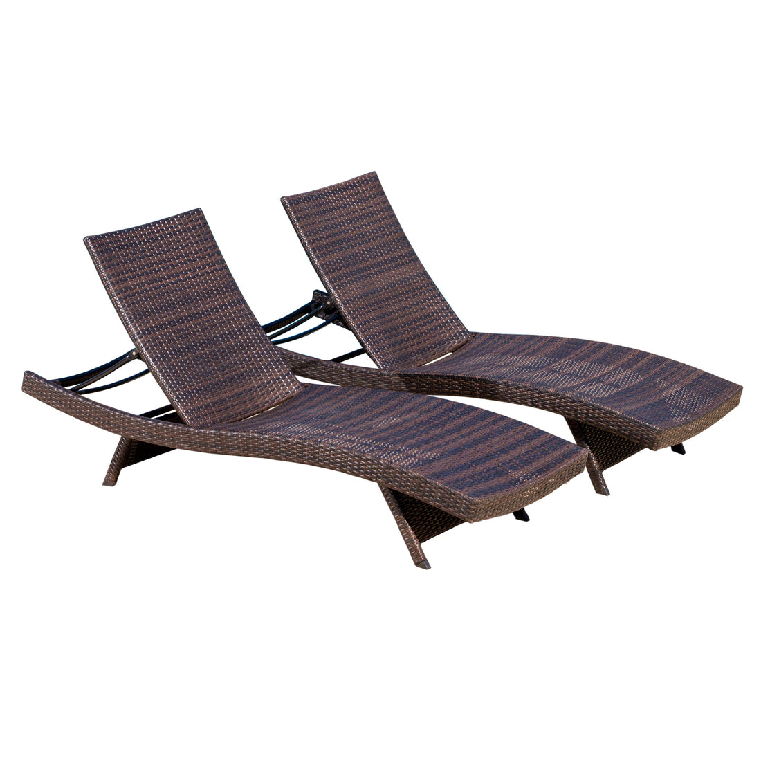 Salem Pe Wicker Chaise Lounge Brown Multi Rattan