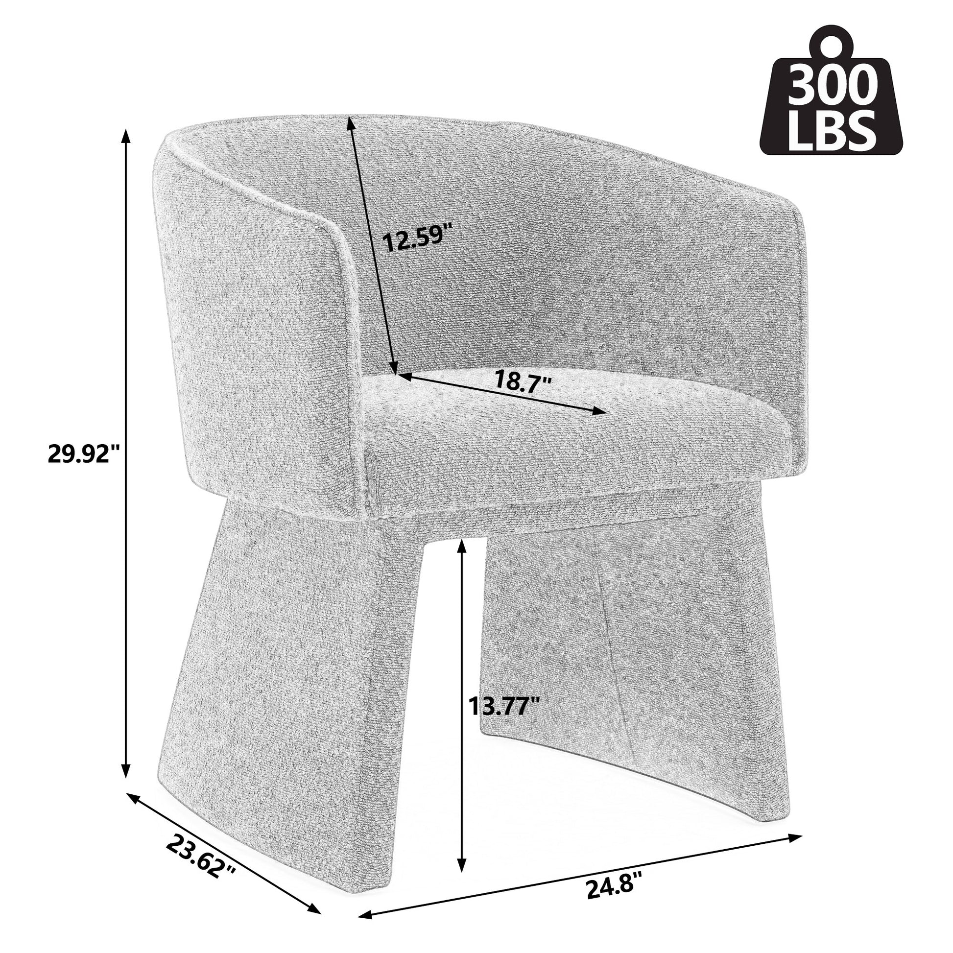 Modern Style Simple And Elegant Chair, Grey Leisure Chair, Suitable For Dining Bedroom Living Room Reception Desk Assembly Required Grey Grey Foam