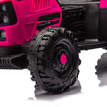 Ride On Tractor With Trailer,24V 400W Powered Electric Tractor Toy W Remote Control,Electric Car For Kids,Three Speed Adjustable,Power Display, Usb,Mp3 ,Bluetooth,Led Light,Two Point Safety Belt. Rose Pink 50 99 Lbs Polypropylene