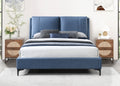 Upholstered Blue Queen Bed Blue Upholstered