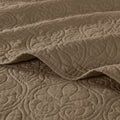 Reversible Quilt Set Mocha King Cal King Mocha Cotton