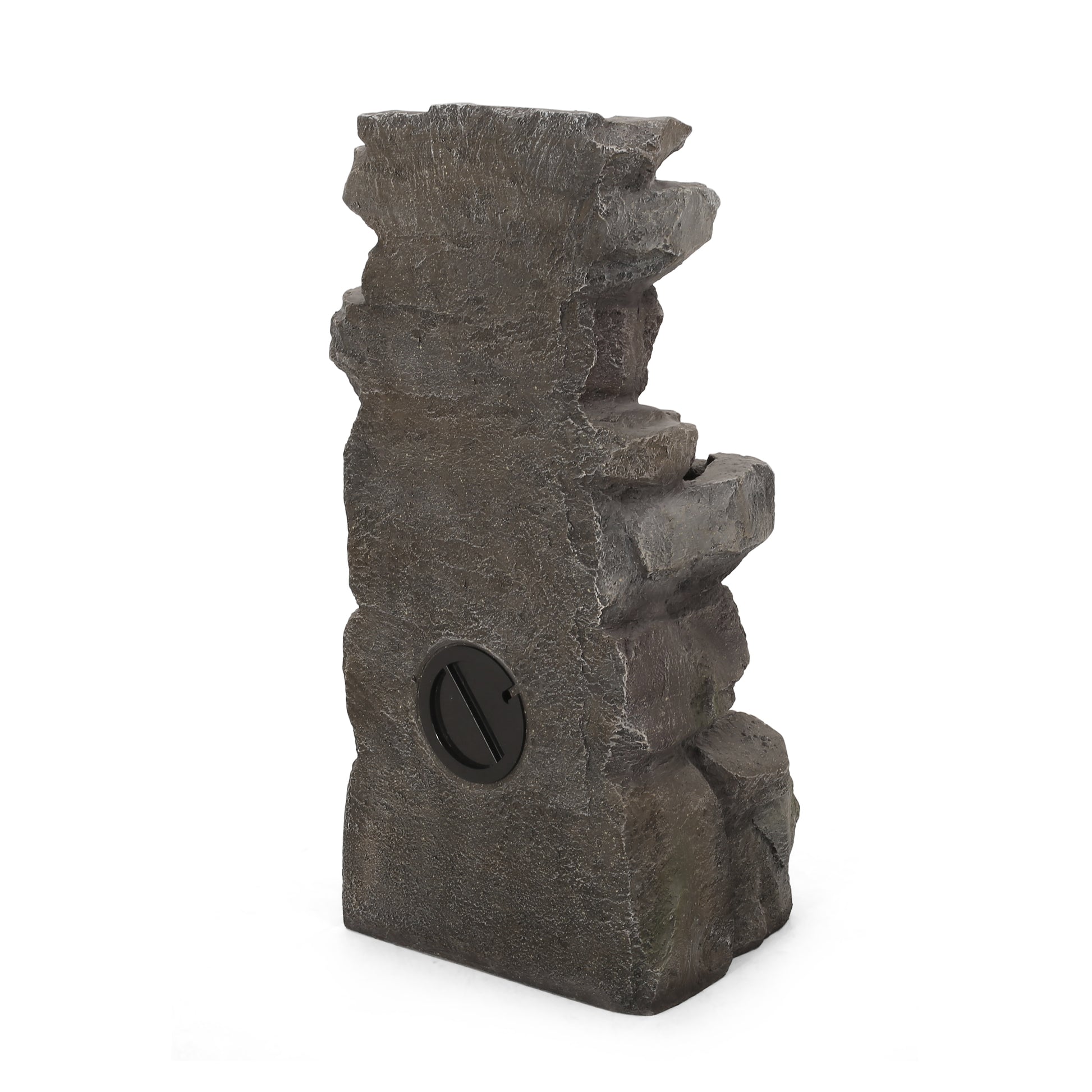 Apache 4 Tier Fountain, Candler Outdoor Fountain, Stone Gray, No Assembly Required Stone Gray Polyresin