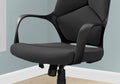 Office Chair, Adjustable Height, Swivel, Ergonomic, Armrests, Computer Desk, Work, Black Fabric, Black Metal, Contemporary, Modern Black Foam Polyester