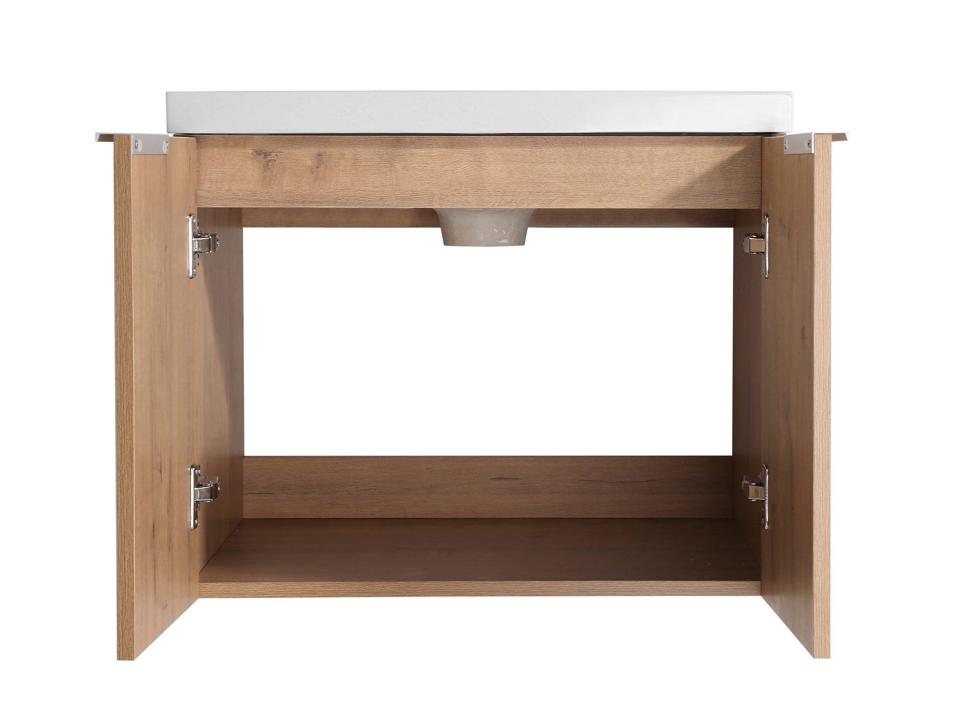 36" Wall Mounted Bathroom Vanity With Sink And Side Cabinet, Soft Close Doors,00112Imo 0624Imo 0612Gwh Combination Cabinet Kd Packing Imitative Oak Bathroom Modern Plywood Plywood