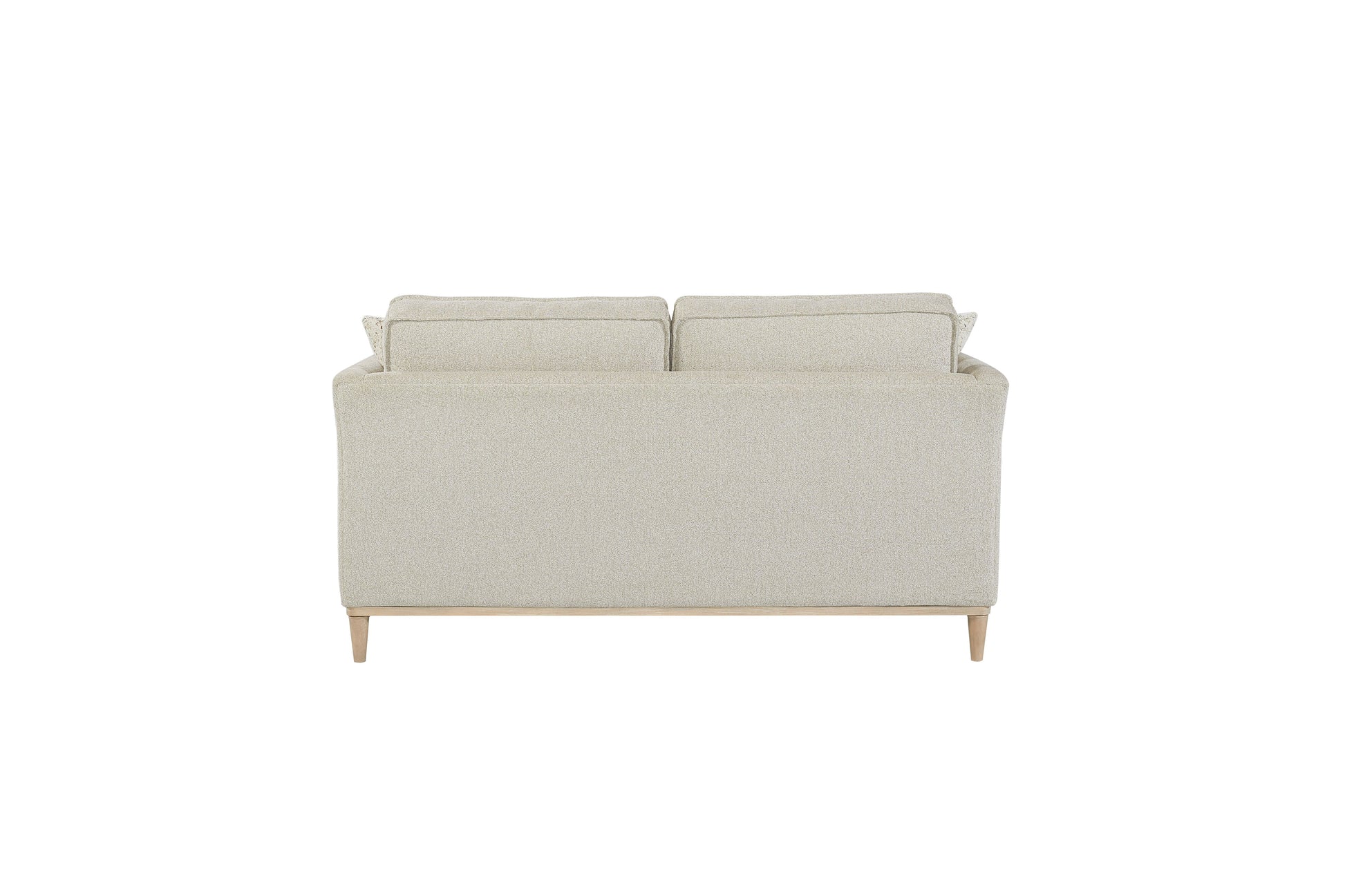 Loveseat With 2 Reversable Cushions And 2 Pillows Off White Upholstered