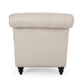 Chaise Lounge Beige Fabric 1 Seat